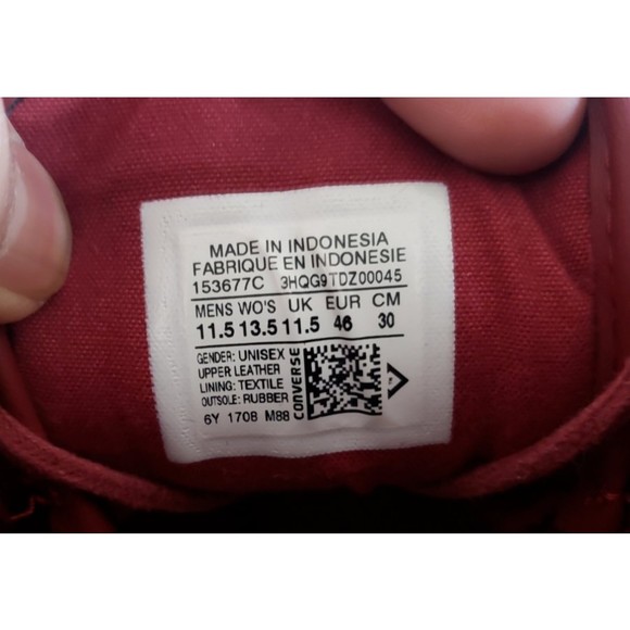 Converse Chuck Taylor All Star PC BOOT HI Red Suede Sneaker 1536773Men\'s Sz 11.5 main image 7